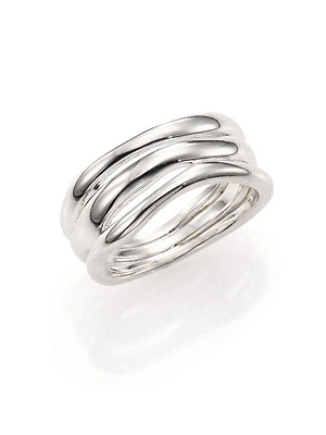 Glamazon Sterling Silver Triple-Band Ring