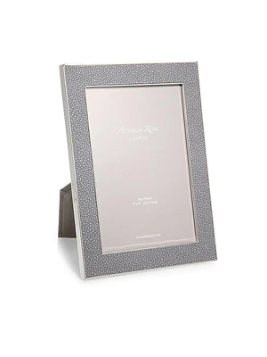 Grey Faux-Shagreen Photo Frame