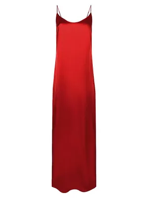 Long Sleeveless Silk Gown