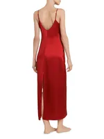 Long Sleeveless Silk Gown