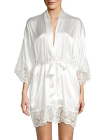 The Bride Satin & Lace Wrapper Robe