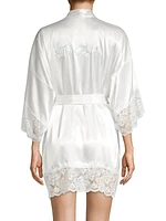 The Bride Satin & Lace Wrapper Robe