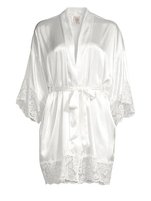 The Bride Satin & Lace Wrapper Robe