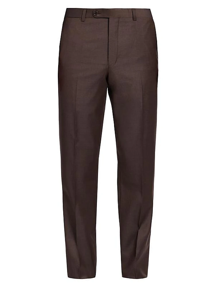 COLLECTION Wool Flat-Front Pants