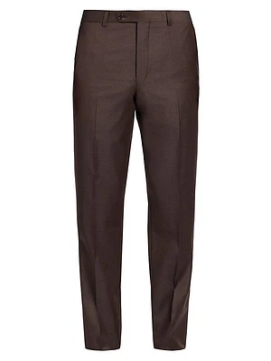 COLLECTION Wool Flat-Front Pants