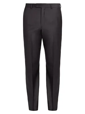 COLLECTION Wool Flat-Front Pants