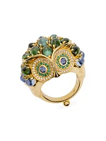 18K Yellow Gold, Diamond & Multi-Stone Ring