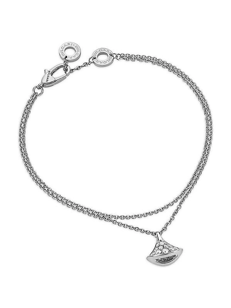 Diva's Dream 18K White Gold & Diamond Pendant Bracelet