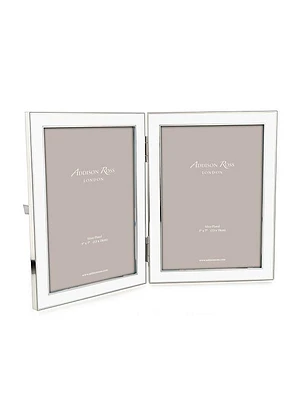 Folding Double Enameled Photo Frame