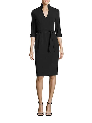 Madeline Tie-Front Sheath Dress