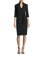 Madeline Tie-Front Sheath Dress