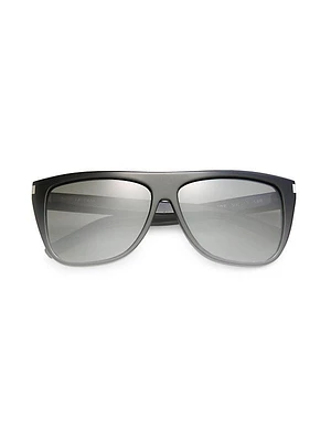 59MM Flat Top Sunglasses