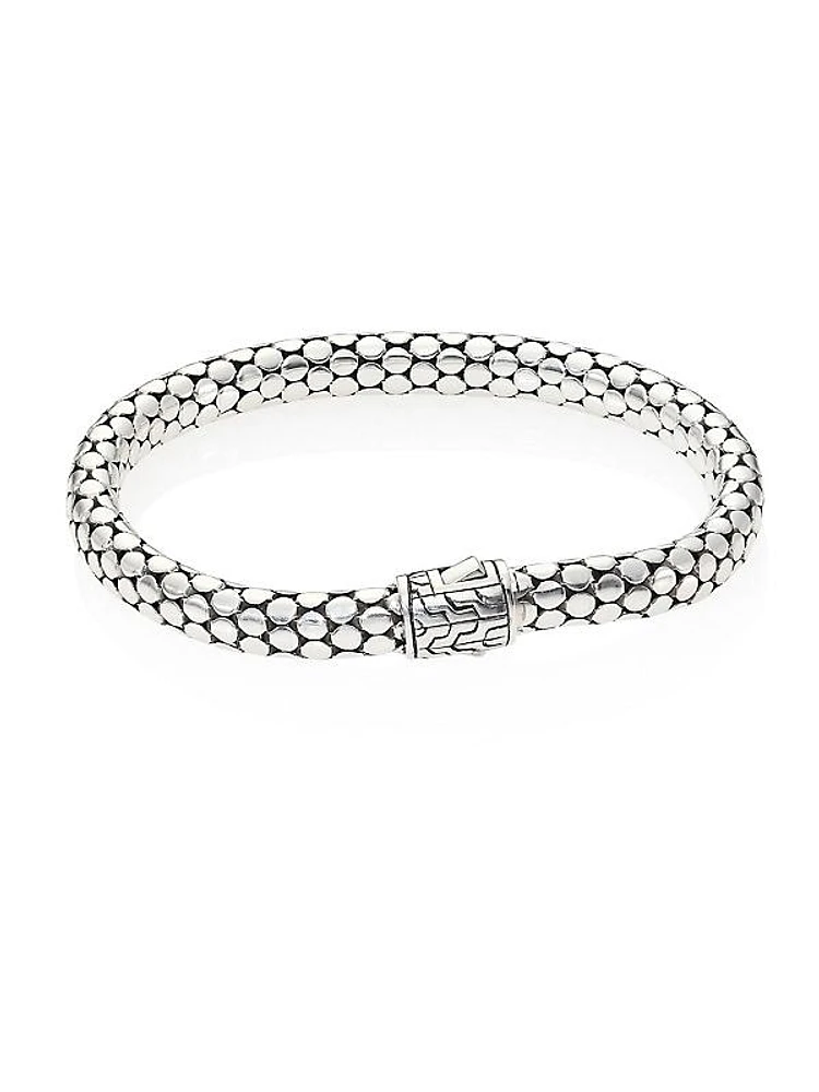 Dot Sterling Silver Small Chain Bracelet