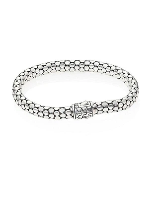 Dot Sterling Silver Small Chain Bracelet