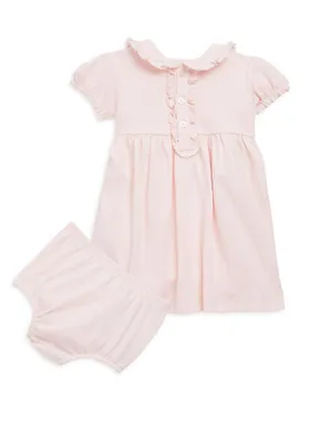 Baby Girl's Polo Dress & Bloomers Set