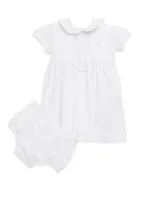 Baby Girl's Polo Dress & Bloomers Set