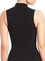 The Sleeveless Mockneck Bodysuit