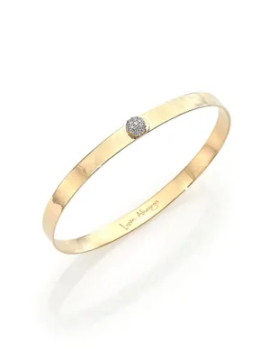 Affair Infinity Love Always Diamond & 14K Yellow Gold Bangle Bracelet