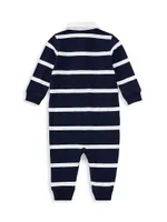 Baby Boy's Cotton Rugby Coverall