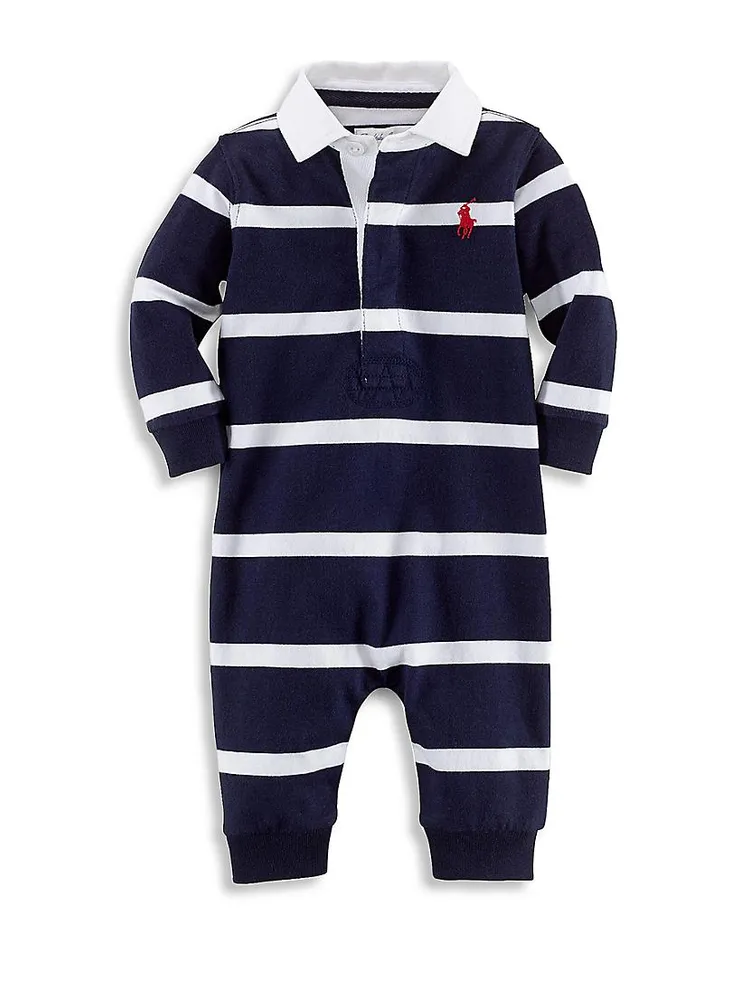 Baby Boy's Cotton Rugby Coverall