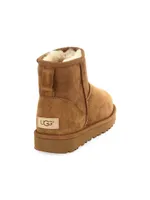 Classic Heritage Mini II Shearling-Trimmed Suede Boots