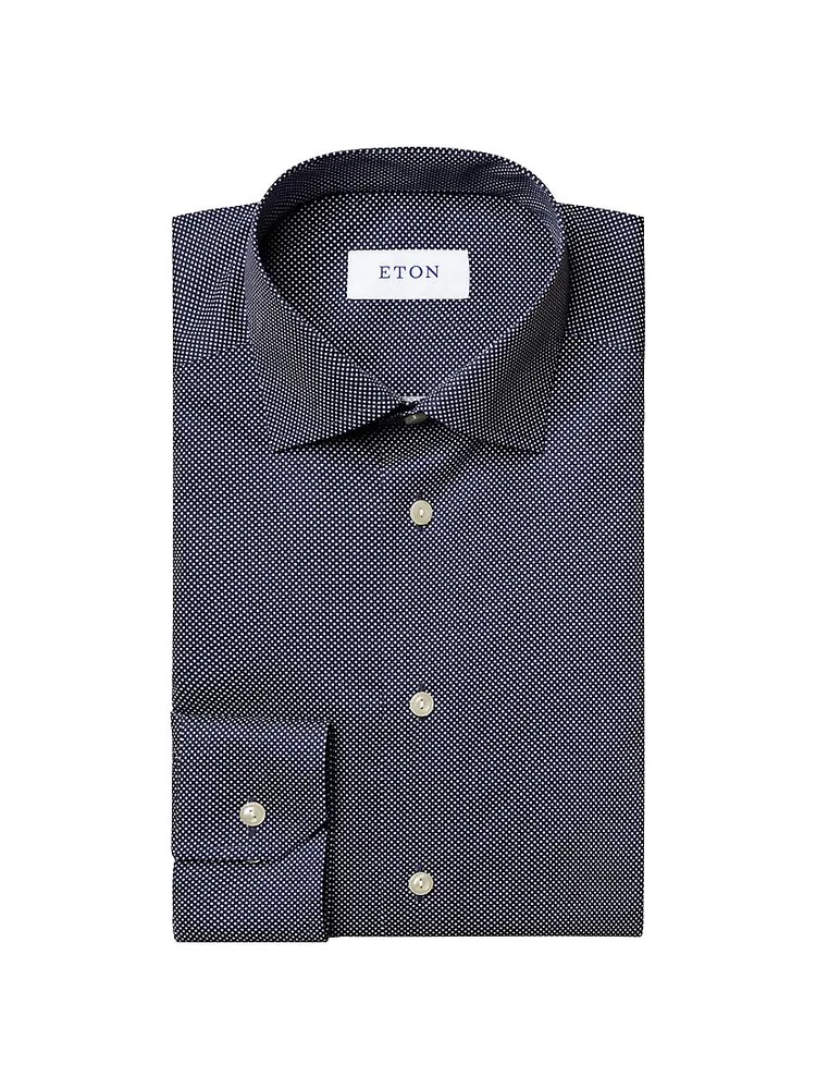 Slim-Fit Signature Polka Dot Dress Shirt