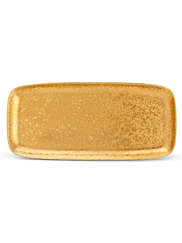 Alchimie 24K Gold Rectangular Platter