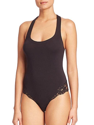 Souple Lace-Trimmed Bodysuit