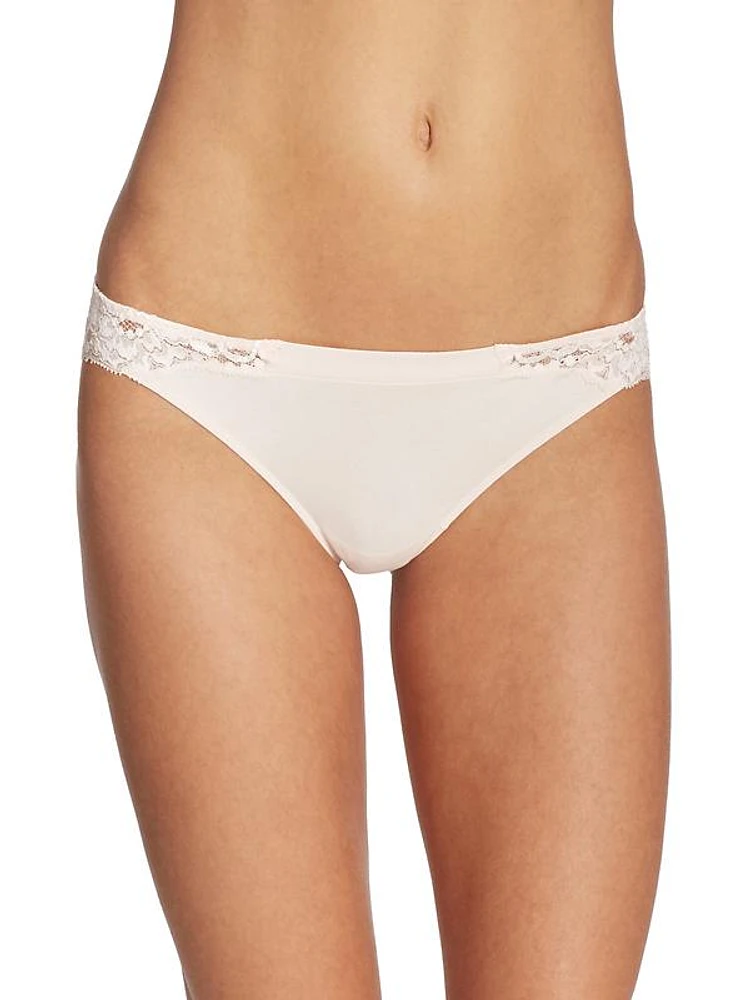 Souple Leavers Lace Thong