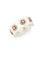 Enchanted Lotus Daylight 18K Rose Gold, Ceramic, & 0.63 TCW Diamond Ring