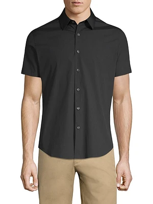 Sylvain S. Wealth Slim-Fit Short Sleeve Shirt