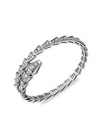 Serpenti Viper 18K White Gold & 3.04 TCW Diamond Bracelet