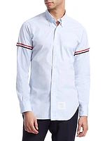 Button-Down Two-Toned Armband Button-Down Shirt