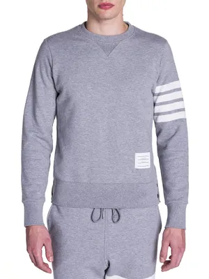 Bar Striped Sleeve Sweatshirt