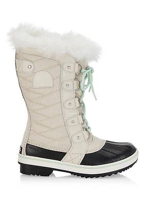 Tofino II Coated Canvas & Faux Fur Lace-Up Winter Boots