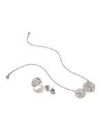 Rose Diamond & 18K White Gold Stud Earrings