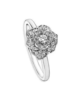Rose Diamond & 18K White Gold Ring