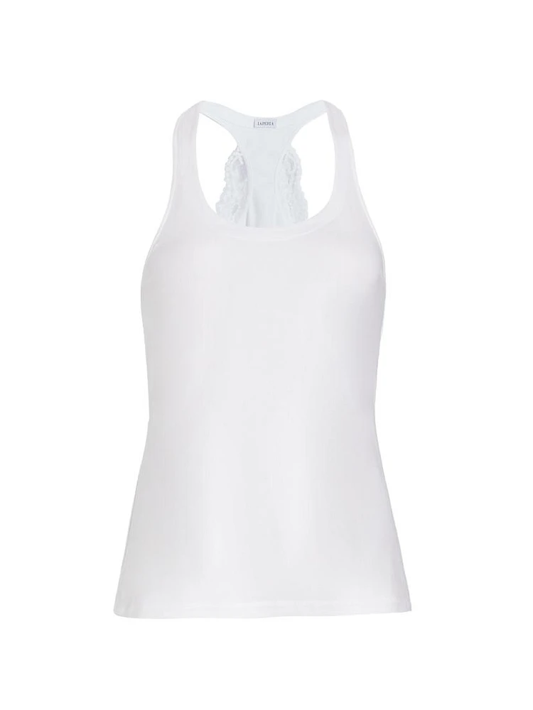 Souple' Inset Lace Racerback Tank