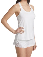 Souple' Inset Lace Racerback Tank