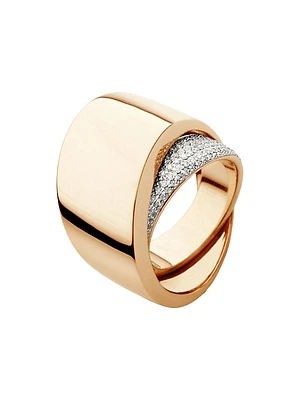 Tourbillon 18K Rose Gold & Diamond Pavé Ring