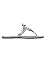 Miller Metallic Leather Thong Sandals