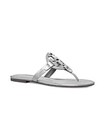 Miller Metallic Leather Thong Sandals