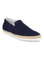 Jute-Trimmed Suede Espadrille Sneakers