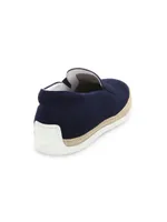 Jute-Trimmed Suede Espadrille Sneakers