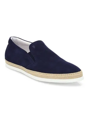 Jute-Trimmed Suede Espadrille Sneakers