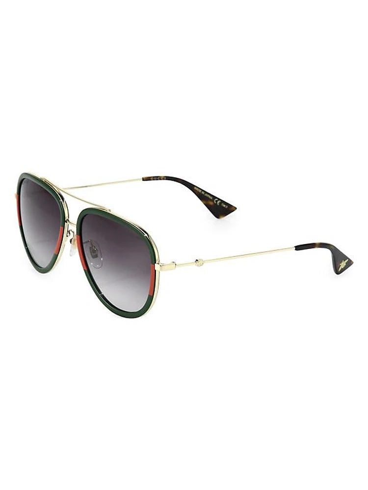 57MM Aviator Sunglasses