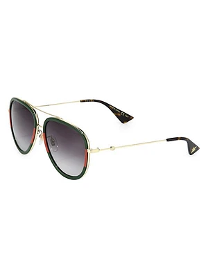 57MM Aviator Sunglasses