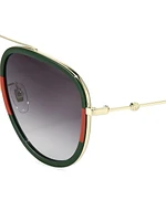 57MM Aviator Sunglasses