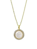 Lollipop® 18K Yellow Gold, Mother-Of-Pearl Doublet & Diamond Mini Pendant Necklace