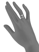 Glam'Azone 18K White Gold & Diamond Two-Row Ring